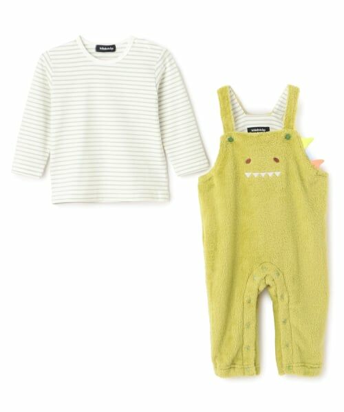 kladskap / クレードスコープ ロンパース | アニマルTシャツ×ボアサロペットセット | 詳細2