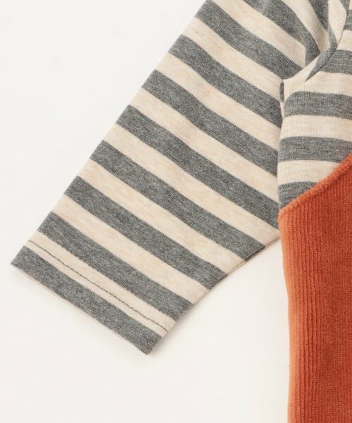 kladskap / クレードスコープ ロンパース | 恐竜ボーダーレイヤード風カバーオール | 詳細3