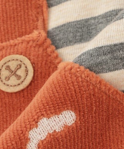 kladskap / クレードスコープ ロンパース | 恐竜ボーダーレイヤード風カバーオール | 詳細8