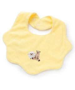 kladskap / クレードスコープ スタイ・ビブ | アニマル刺しゅうスカラップスタイ