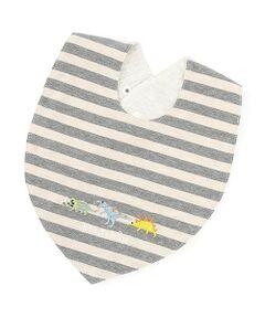 kladskap / クレードスコープ スタイ・ビブ | 恐竜刺しゅうボーダースタイ