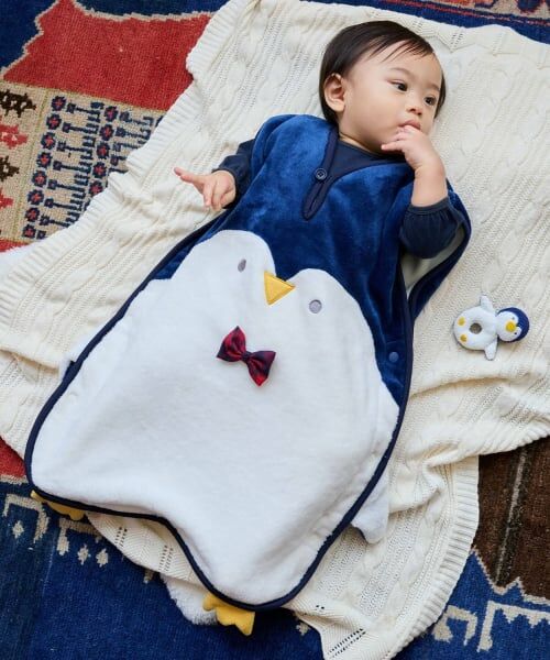 kladskap / クレードスコープ ベビー・キッズウエア | いきものボアスリーパー（紺）