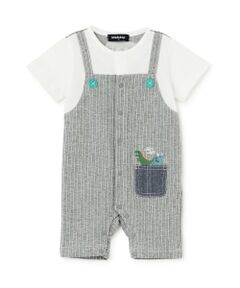 kladskap / クレードスコープ ロンパース | 恐竜サロペット風半袖カバーオール