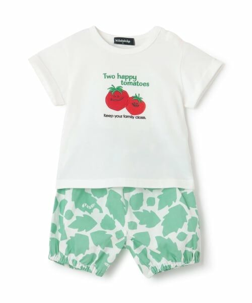 kladskap / クレードスコープ ベビー・キッズウエア | トマトアップリケ半袖Tシャツセットアップ | 詳細12
