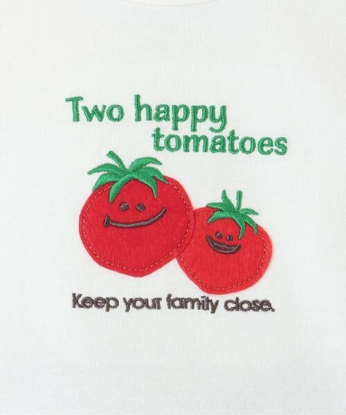 kladskap / クレードスコープ ベビー・キッズウエア | トマトアップリケ半袖Tシャツセットアップ | 詳細5