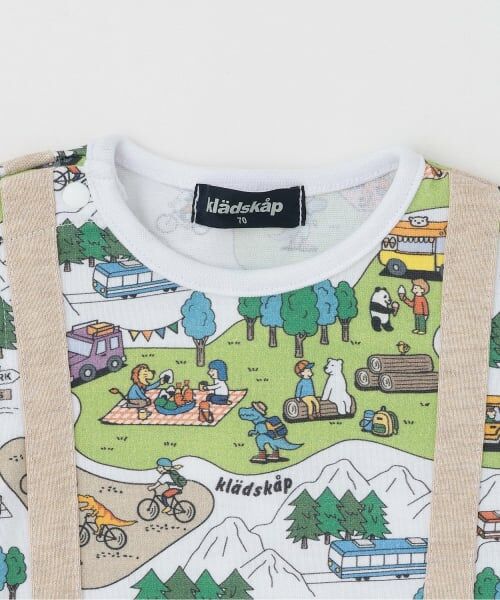 kladskap / クレードスコープ ロンパース | ピクニック柄半袖カバーオール | 詳細2