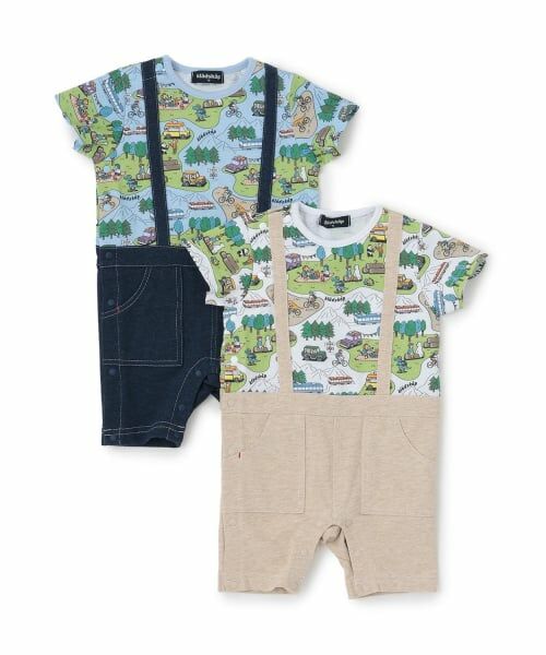 kladskap / クレードスコープ ロンパース | ピクニック柄半袖カバーオール | 詳細7