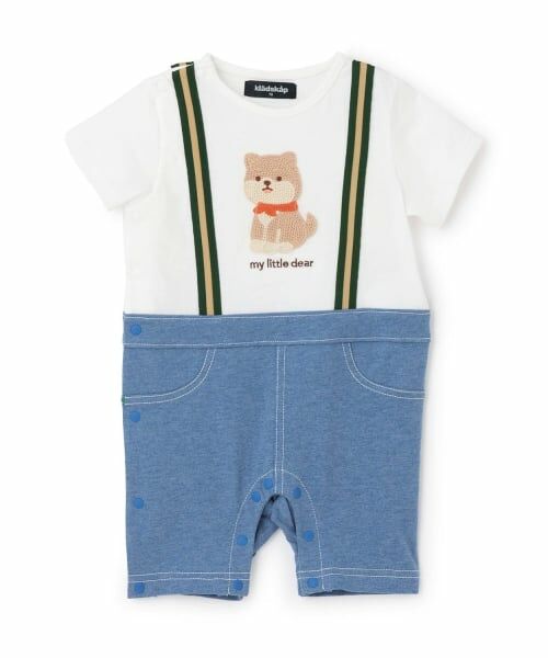 kladskap / クレードスコープ ロンパース | アニマルモチーフ半袖カバーオール（オフ ホワイト）