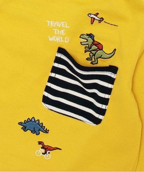 kladskap / クレードスコープ Tシャツ | 恐竜胸ポケット長袖Tシャツ | 詳細3