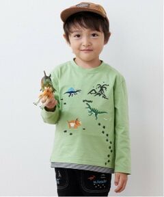 kladskap / クレードスコープ Tシャツ | 恐竜刺しゅう長袖Tシャツ