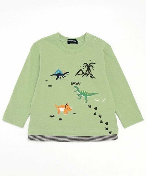 kladskap / クレードスコープ Tシャツ | 恐竜刺しゅう長袖Tシャツ | 詳細1