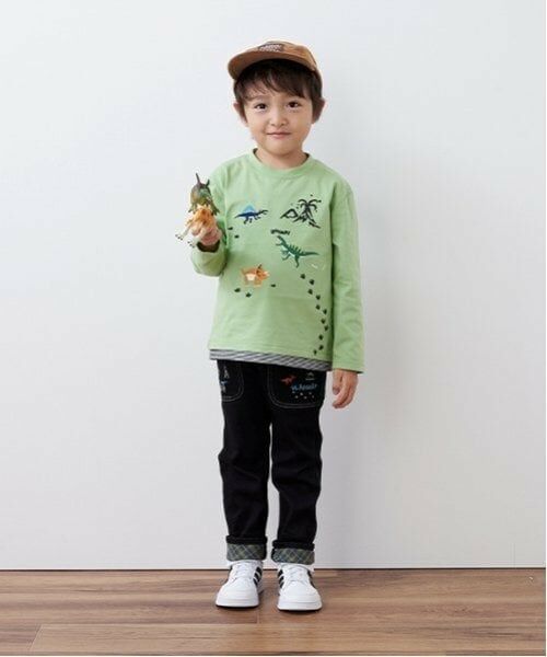 kladskap / クレードスコープ Tシャツ | 恐竜刺しゅう長袖Tシャツ | 詳細14