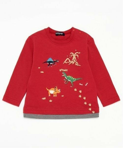 kladskap / クレードスコープ Tシャツ | 恐竜刺しゅう長袖Tシャツ | 詳細2
