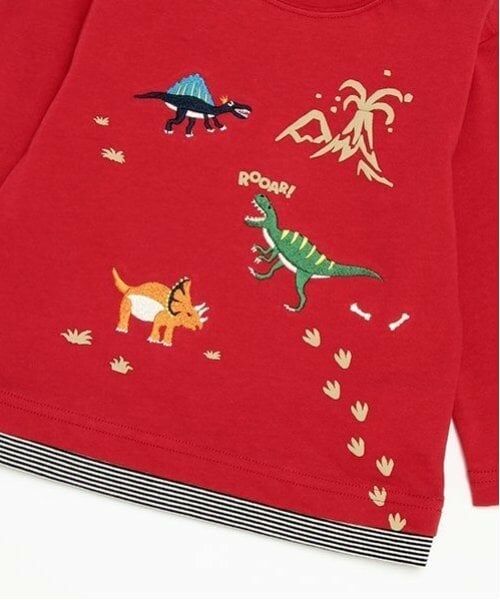 kladskap / クレードスコープ Tシャツ | 恐竜刺しゅう長袖Tシャツ | 詳細5