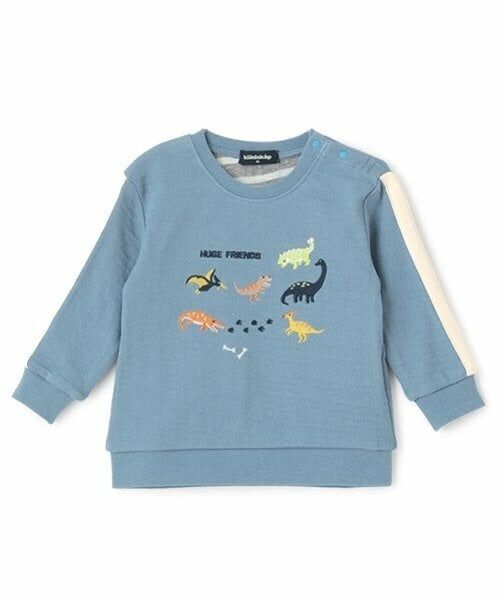 kladskap / クレードスコープ Tシャツ | 恐竜刺しゅう袖ライン接結長袖Tシャツ | 詳細1