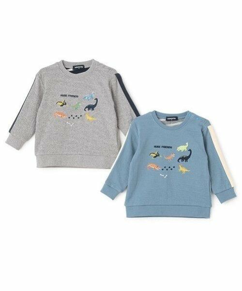 kladskap / クレードスコープ Tシャツ | 恐竜刺しゅう袖ライン接結長袖Tシャツ | 詳細10