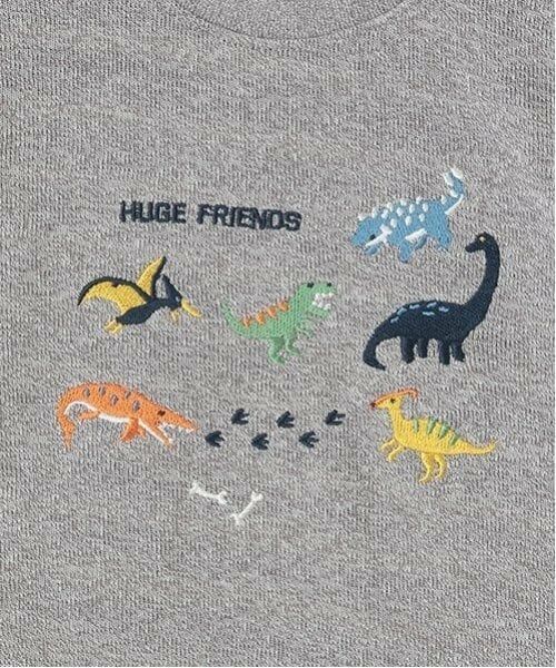 kladskap / クレードスコープ Tシャツ | 恐竜刺しゅう袖ライン接結長袖Tシャツ | 詳細5