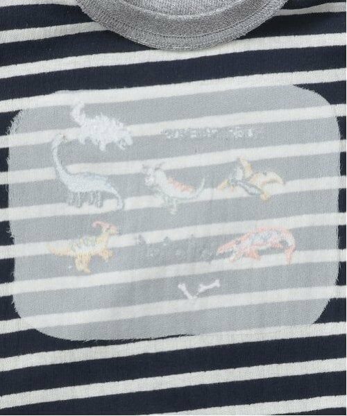 kladskap / クレードスコープ Tシャツ | 恐竜刺しゅう袖ライン接結長袖Tシャツ | 詳細6