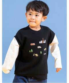 kladskap / クレードスコープ Tシャツ | 働く車ベストレイヤード風プルオーバー