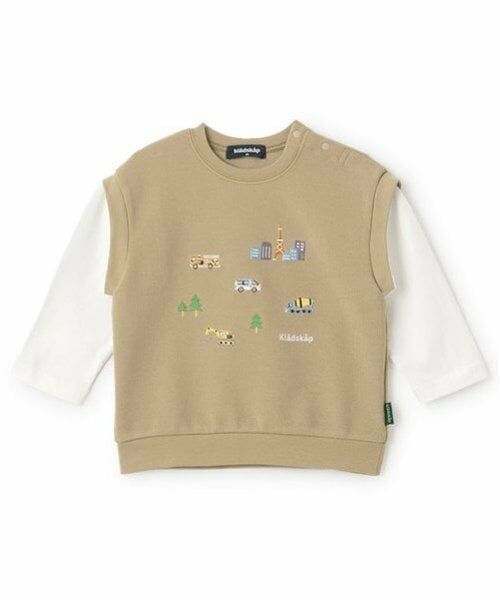 kladskap / クレードスコープ Tシャツ | 働く車ベストレイヤード風プルオーバー | 詳細2