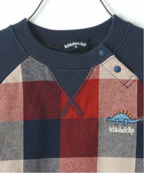kladskap / クレードスコープ スウェット | 恐竜チェック切替トレーナー | 詳細4