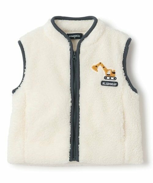 kladskap / クレードスコープ ダウンジャケット・ベスト | 重機ワッペンボアジップアップベスト | 詳細1