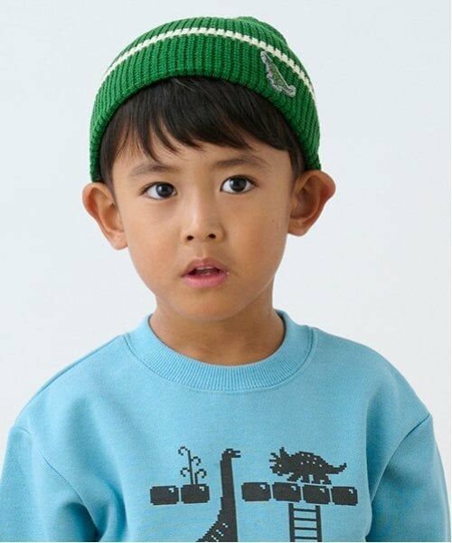 kladskap / クレードスコープ ニットキャップ | 恐竜アップリケリバーシブルニット帽 | 詳細1