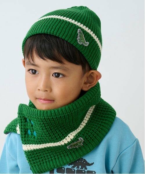 kladskap / クレードスコープ ニットキャップ | 恐竜アップリケリバーシブルニット帽 | 詳細4