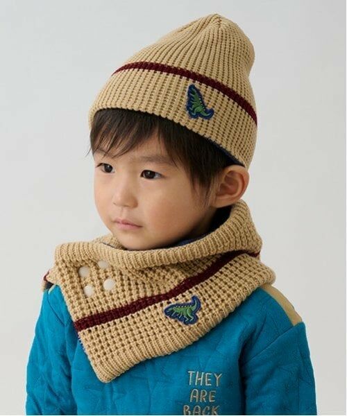 kladskap / クレードスコープ ニットキャップ | 恐竜アップリケリバーシブルニット帽 | 詳細6