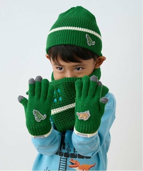 kladskap / クレードスコープ 手袋 | 恐竜ワッペン伸び伸び手袋 | 詳細1