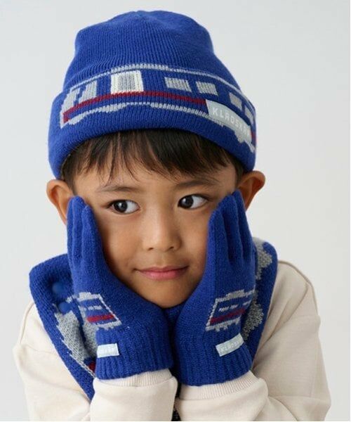 kladskap / クレードスコープ 手袋 | 電車JQ伸び伸び手袋（ブルー）