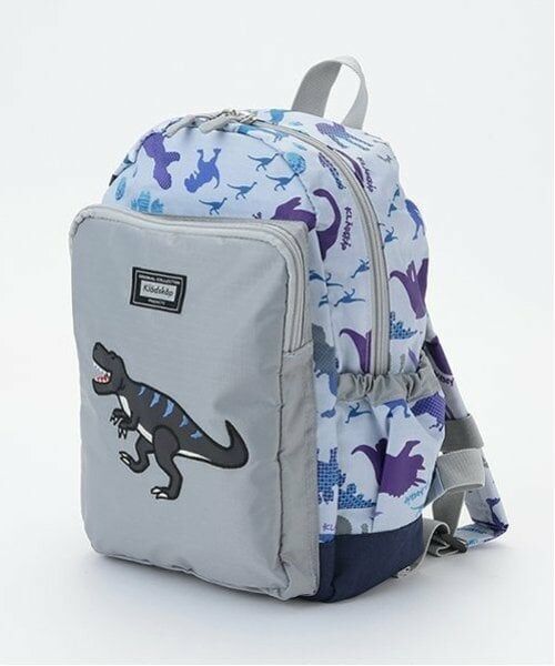 kladskap / クレードスコープ リュック・バックパック | 恐竜アップリケリュック(グレー)