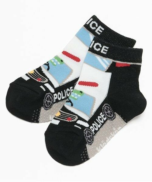 kladskap / クレードスコープ ソックス | 乗り物ショートソックス(黒)