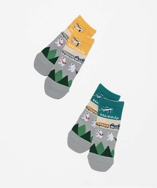 kladskap / クレードスコープ ソックス | 空と電車の旅クルーソックス | 詳細7