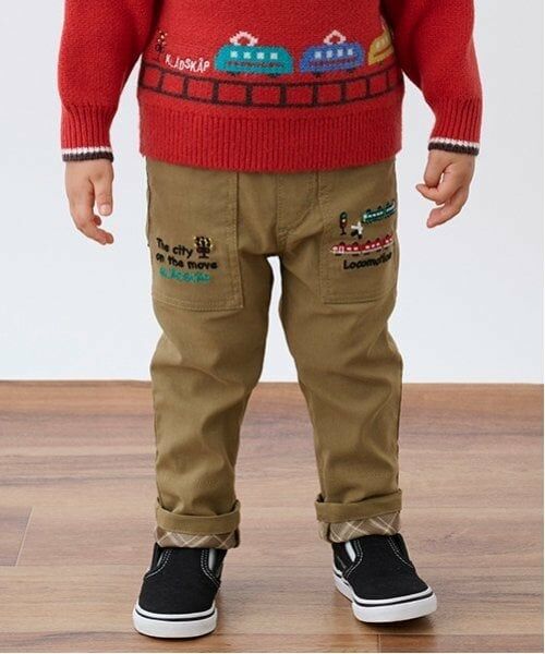 kladskap / クレードスコープ その他パンツ | 電車裾折り返しロング丈ストレートパンツ（ベージュ）