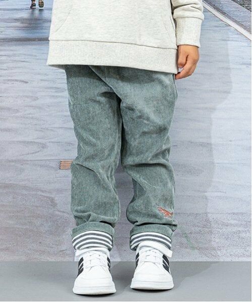 kladskap / クレードスコープ その他パンツ | 恐竜裾折り返しロング丈ストレートパンツ(モス グリーン)