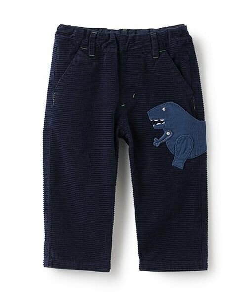 kladskap / クレードスコープ その他パンツ | 恐竜モチーフロング丈ペインターパンツ（インク ブルー）