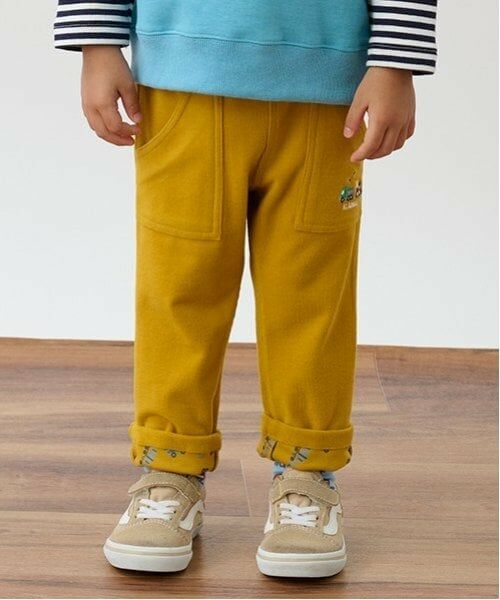 kladskap / クレードスコープ その他パンツ | 重機裾裏プリントロング丈ストレートパンツ（カラシ）