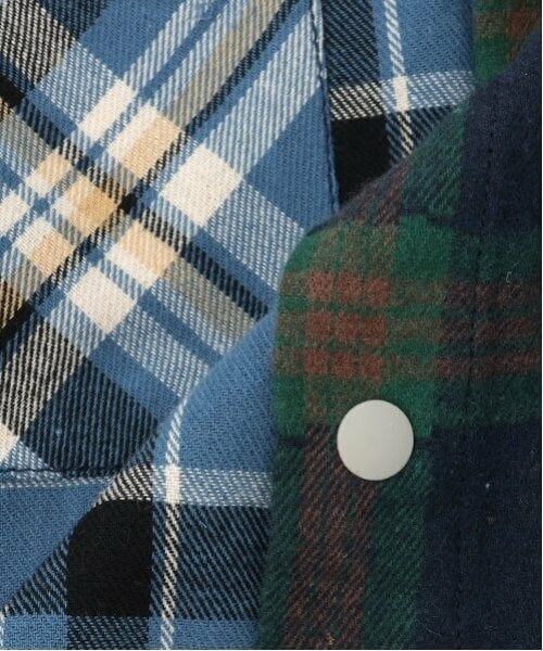 kladskap / クレードスコープ シャツ・ブラウス | 恐竜刺しゅうチェック長袖シャツ | 詳細13