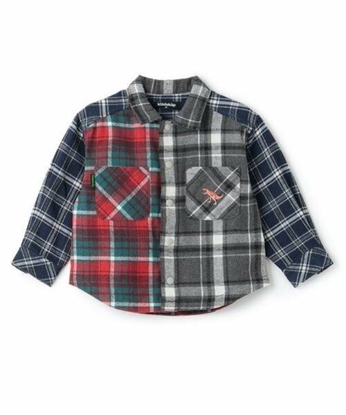 kladskap / クレードスコープ シャツ・ブラウス | 恐竜刺しゅうチェック長袖シャツ | 詳細17