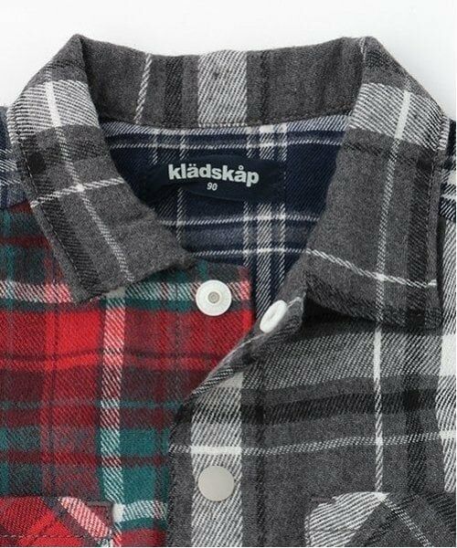 kladskap / クレードスコープ シャツ・ブラウス | 恐竜刺しゅうチェック長袖シャツ | 詳細8