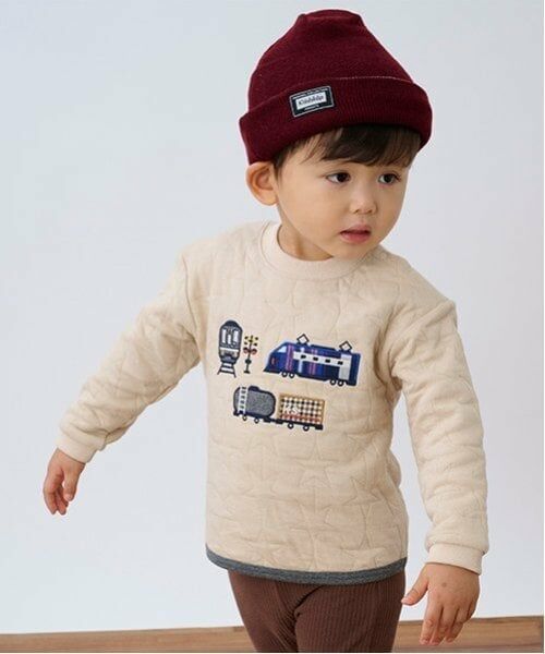 kladskap / クレードスコープ スウェット | 電車アップリケ星キルトトレーナー | 詳細1