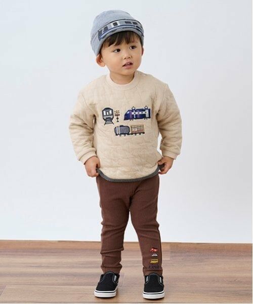 kladskap / クレードスコープ スウェット | 電車アップリケ星キルトトレーナー | 詳細2