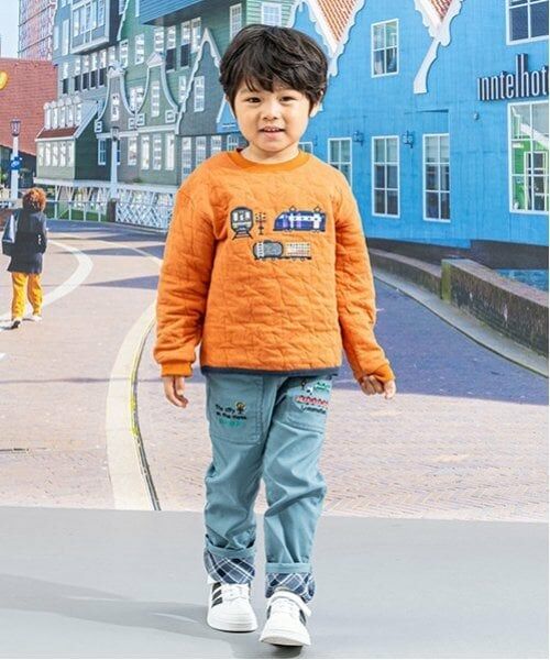 kladskap / クレードスコープ スウェット | 電車アップリケ星キルトトレーナー | 詳細3