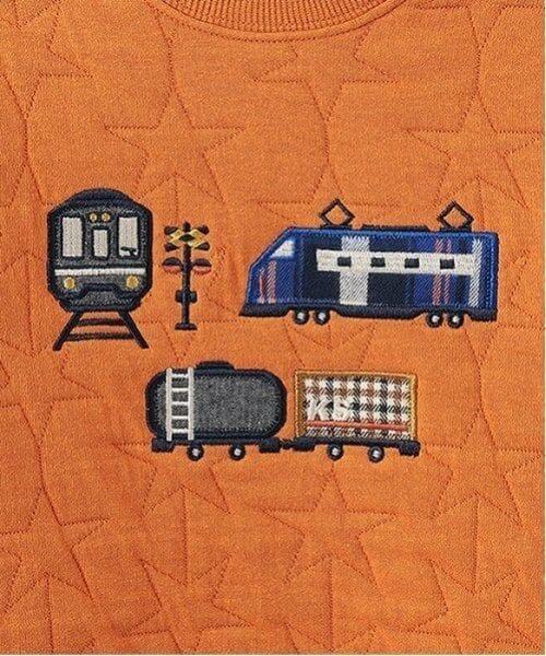 kladskap / クレードスコープ スウェット | 電車アップリケ星キルトトレーナー | 詳細6