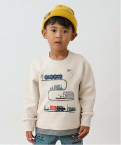 kladskap / クレードスコープ スウェット | 電車アップリケ裾ボーダートレーナー