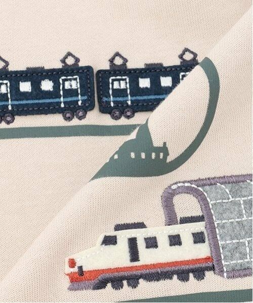 kladskap / クレードスコープ スウェット | 電車アップリケ裾ボーダートレーナー | 詳細11