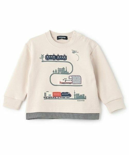 kladskap / クレードスコープ スウェット | 電車アップリケ裾ボーダートレーナー | 詳細13