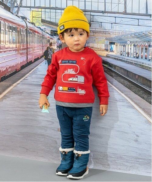 kladskap / クレードスコープ スウェット | 電車アップリケ裾ボーダートレーナー | 詳細5