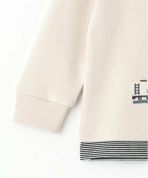 kladskap / クレードスコープ スウェット | 電車アップリケ裾ボーダートレーナー | 詳細9